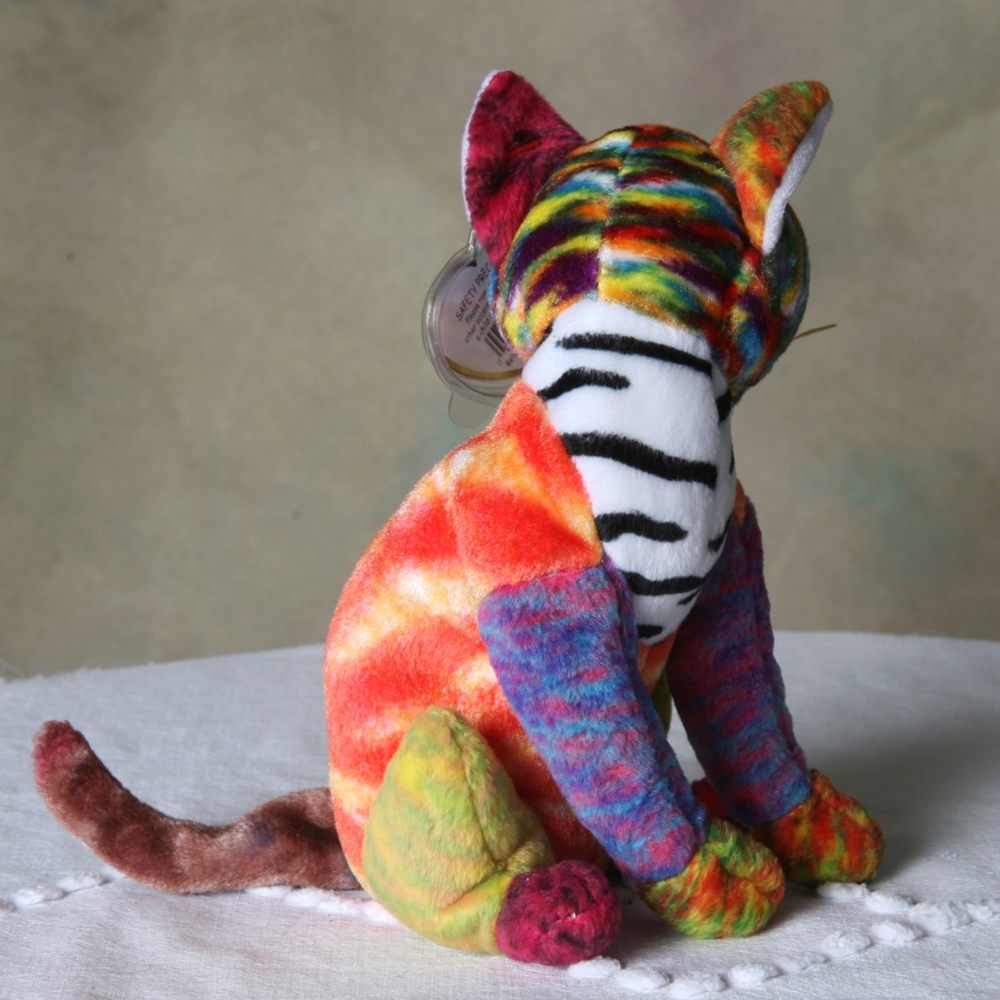 Ty Beanie Baby: Kaleidoscope the Cat Rare Retired - Picture 5 of 8